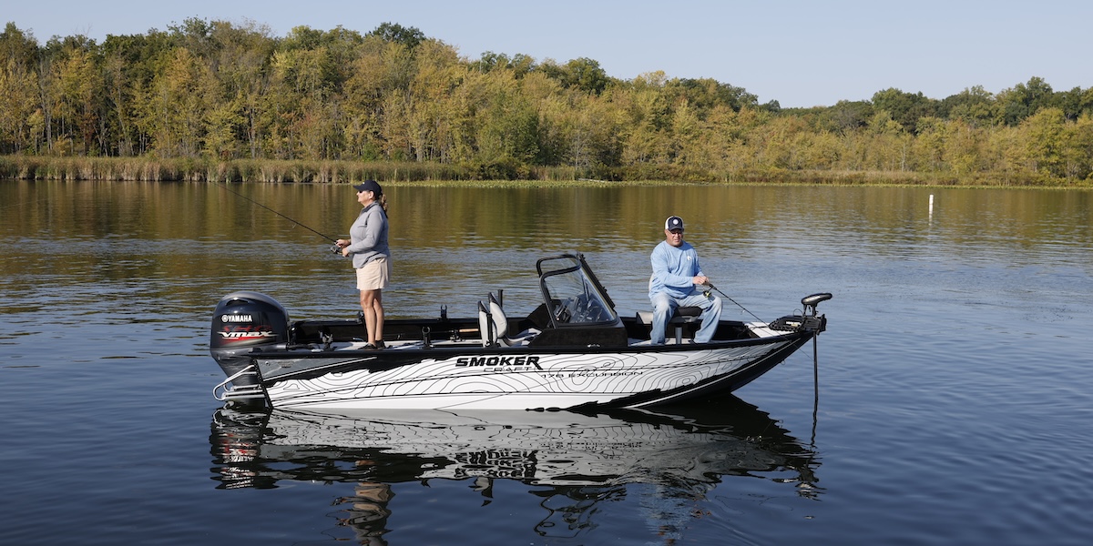 Boat action on local lake water